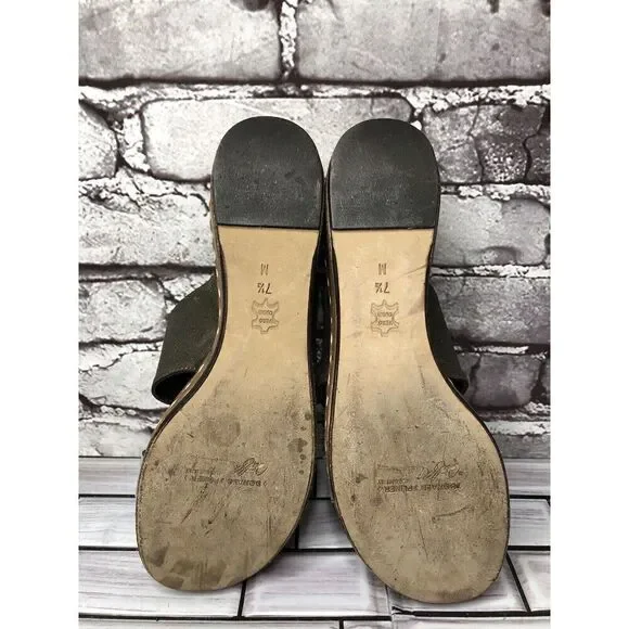 Donald Pliner Shera Copper Metallic Straps Cork Wedge Sandals Women 7.5M US/38EU - Picture 13 of 16